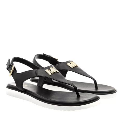 michael michael kors women's jilly flat sandal|michael kors genuine leather flats.